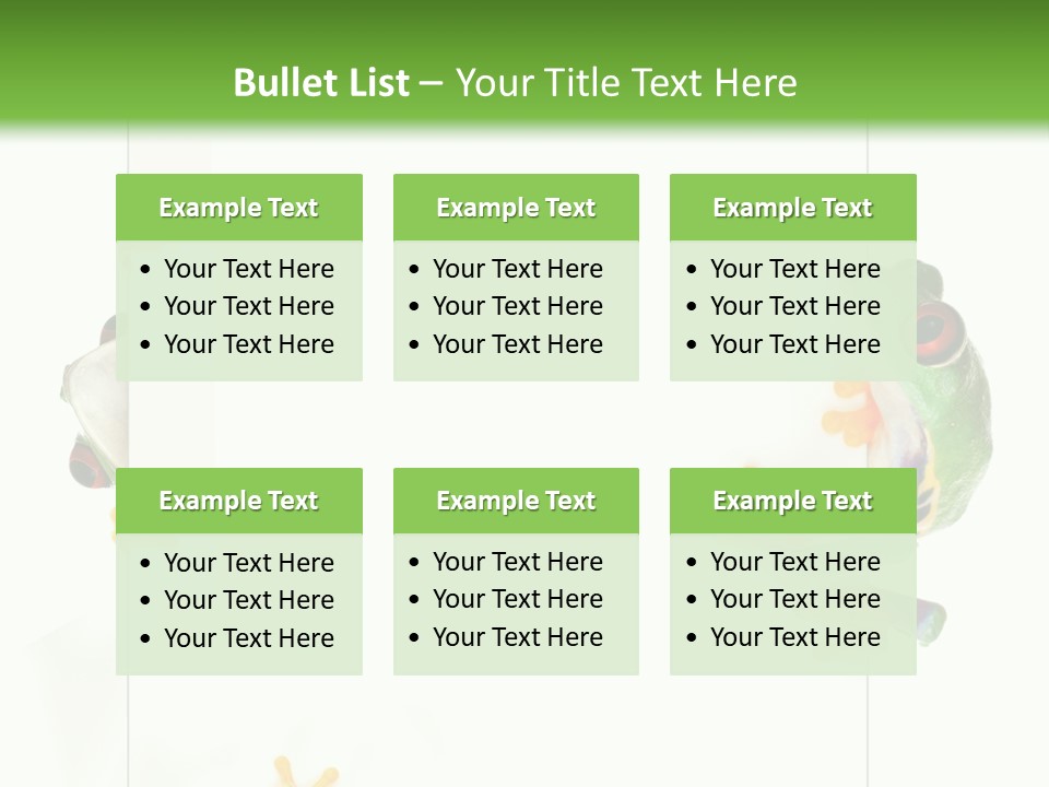 Space Color Frog PowerPoint Template