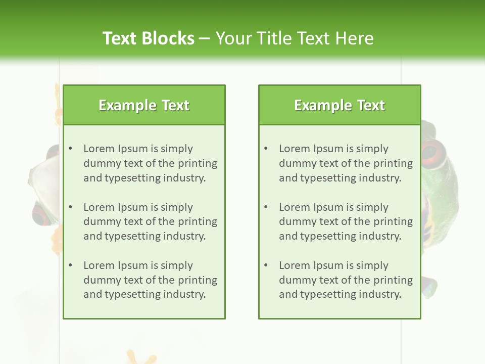 Space Color Frog PowerPoint Template