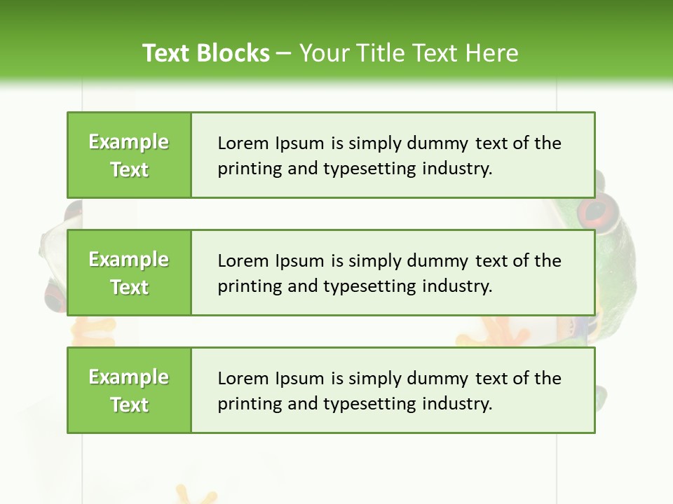 Space Color Frog PowerPoint Template