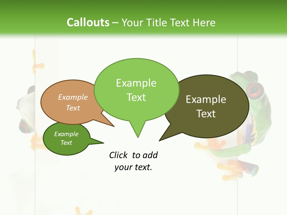 Space Color Frog PowerPoint Template