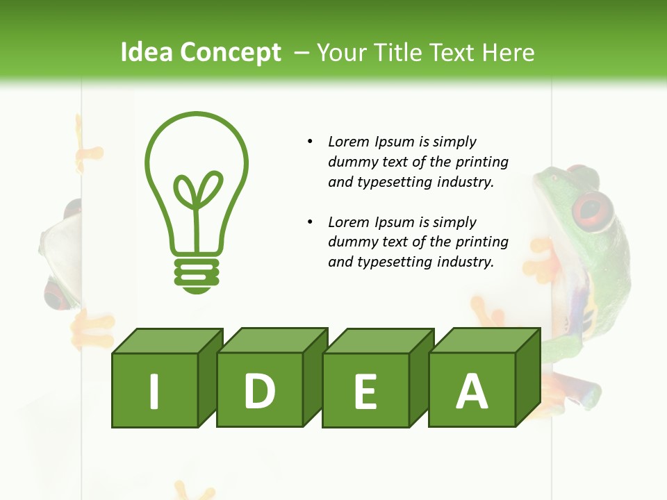 Space Color Frog PowerPoint Template