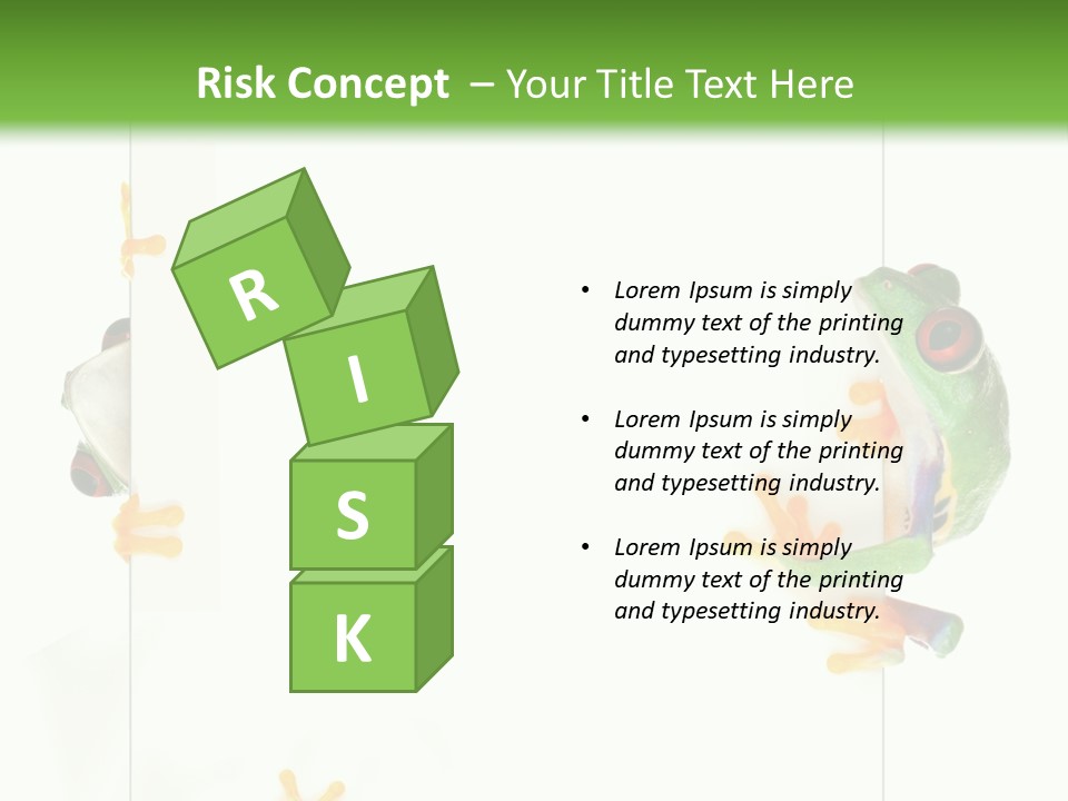 Space Color Frog PowerPoint Template