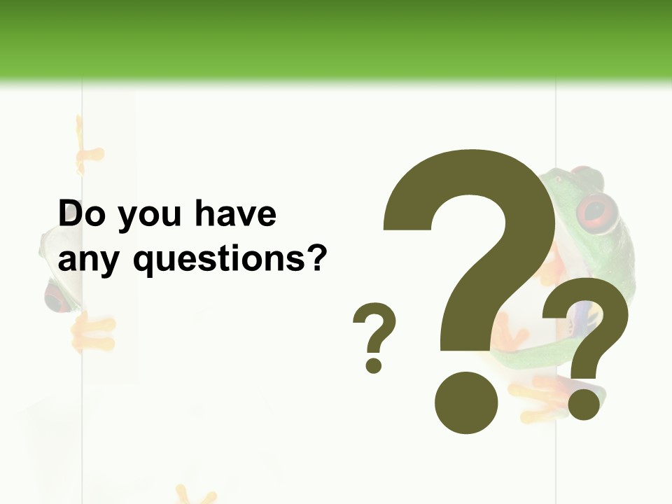 Space Color Frog PowerPoint Template