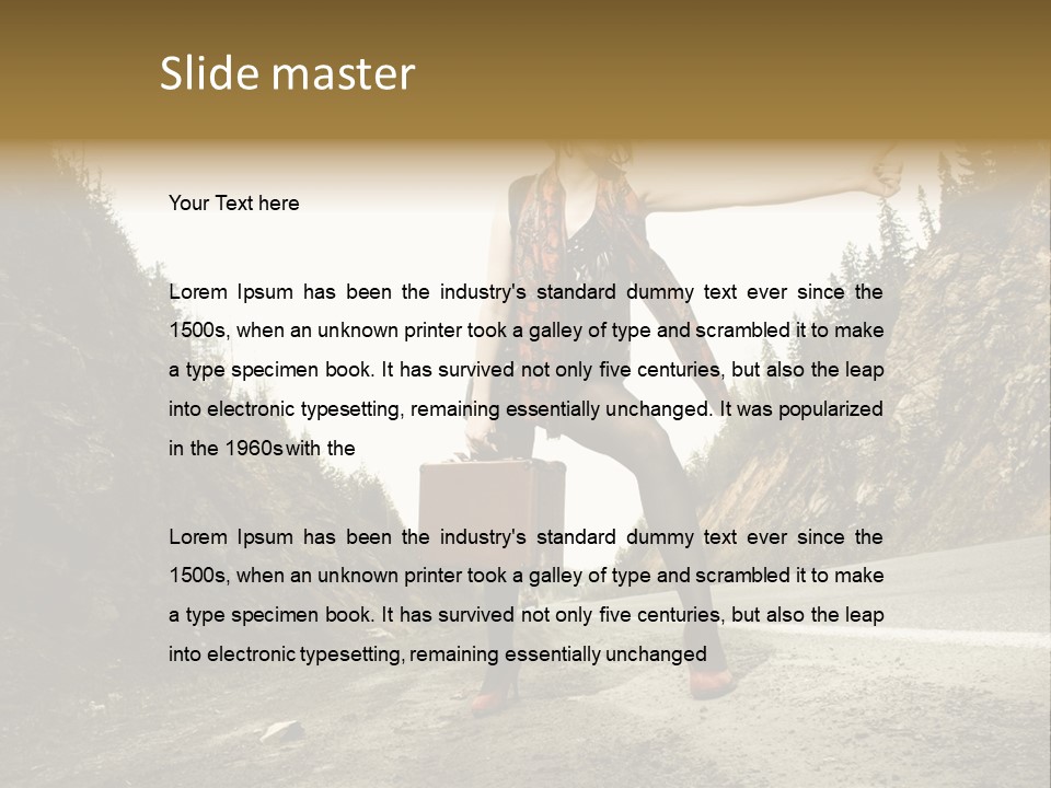 Outdoor Traveler Sky PowerPoint Template