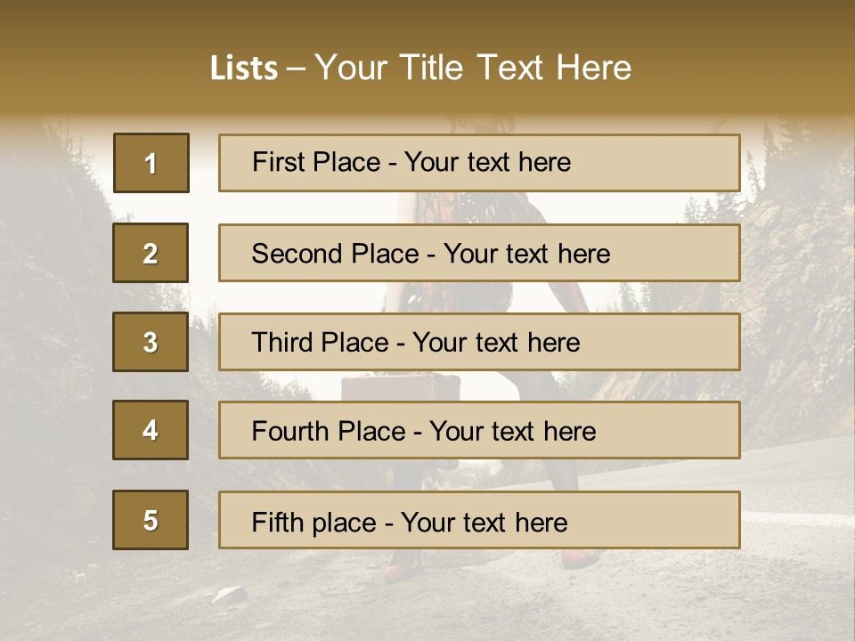 Outdoor Traveler Sky PowerPoint Template