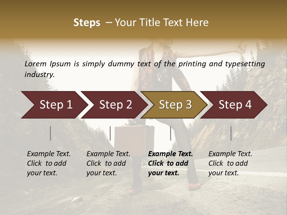 Outdoor Traveler Sky PowerPoint Template