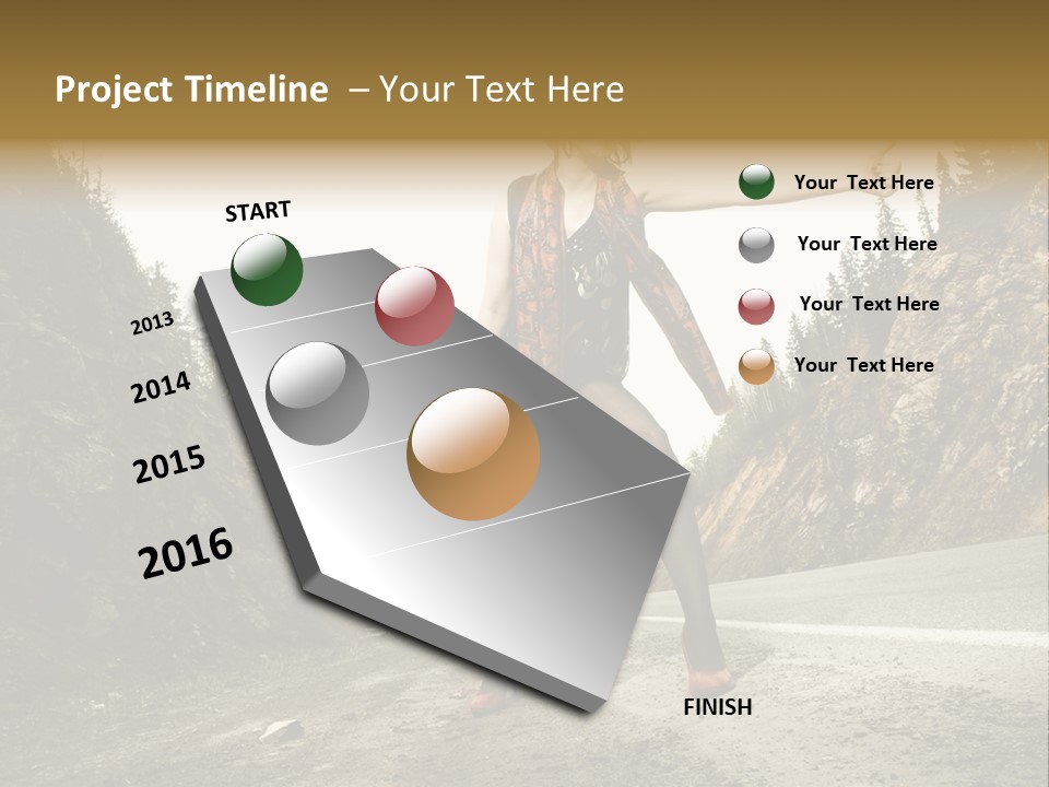 Outdoor Traveler Sky PowerPoint Template