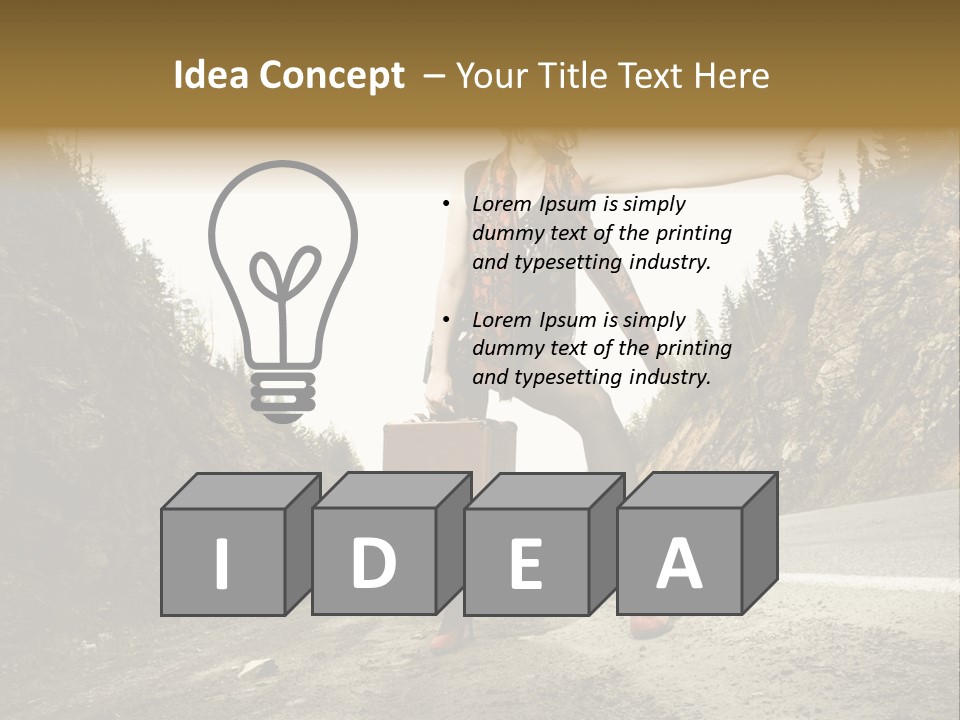 Outdoor Traveler Sky PowerPoint Template