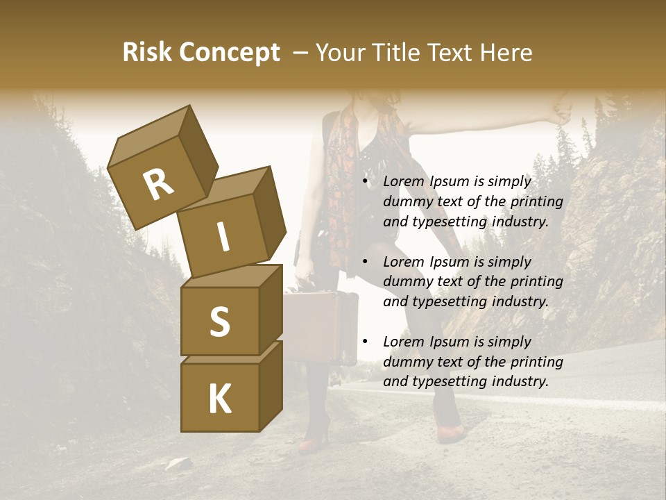 Outdoor Traveler Sky PowerPoint Template