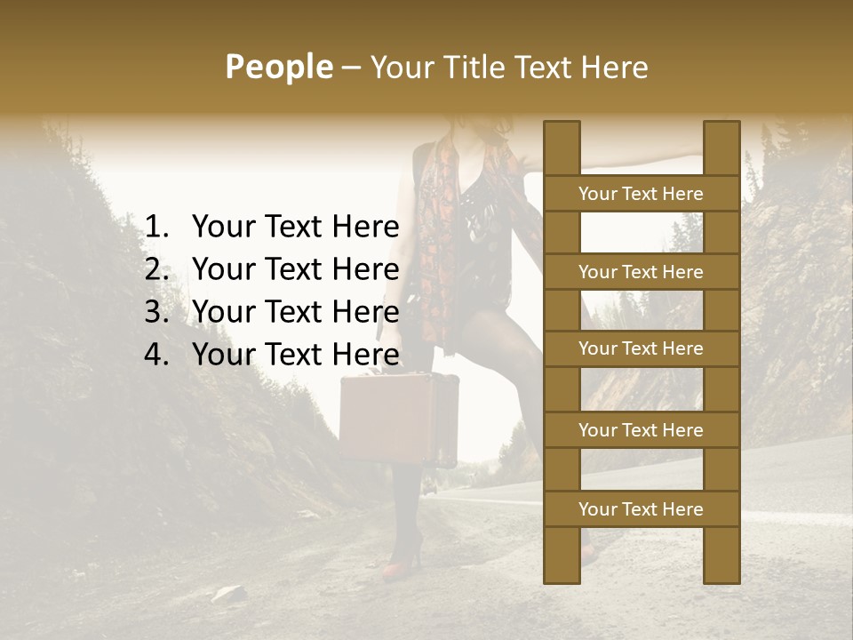 Outdoor Traveler Sky PowerPoint Template