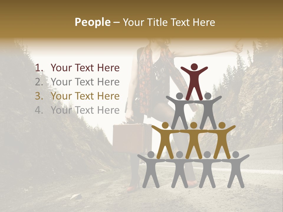 Outdoor Traveler Sky PowerPoint Template