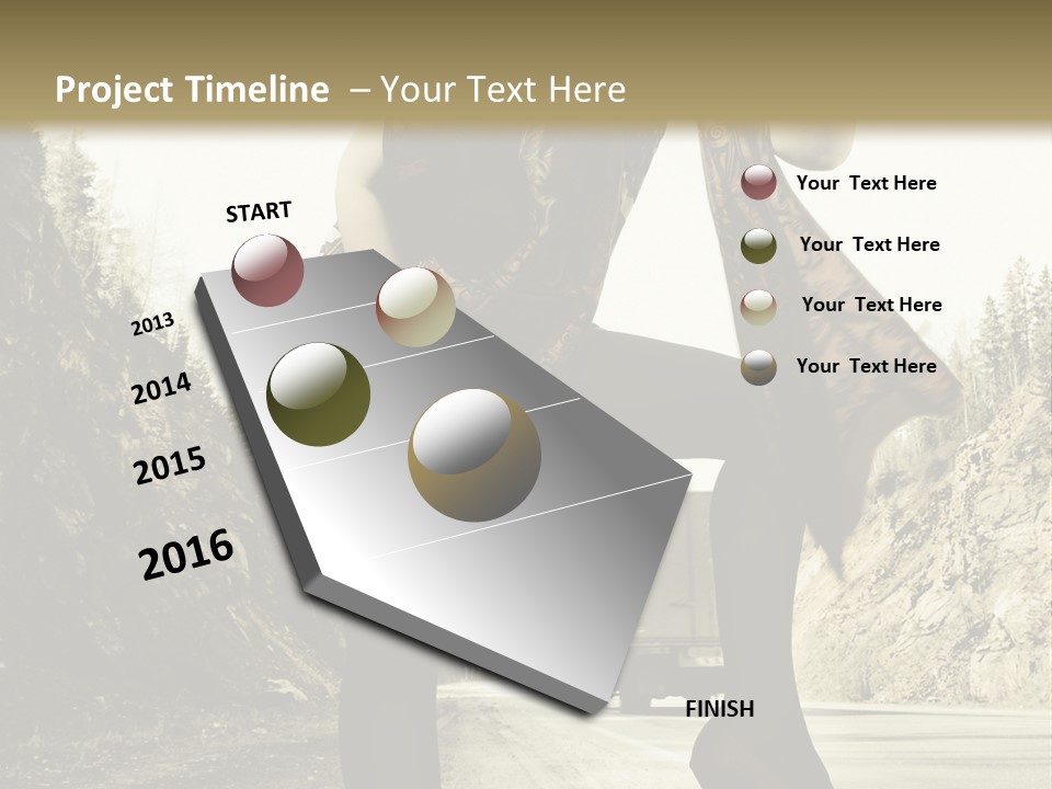 Hitchhike Young Model PowerPoint Template