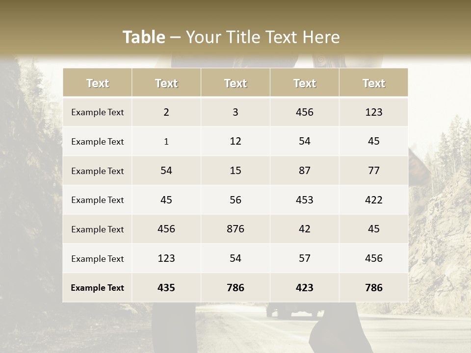 Hitchhike Young Model PowerPoint Template