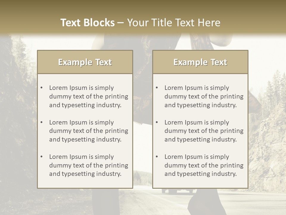Hitchhike Young Model PowerPoint Template