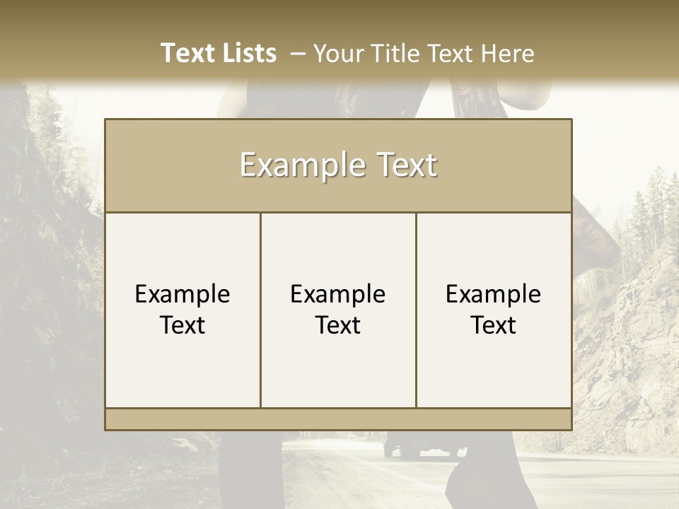 Hitchhike Young Model PowerPoint Template