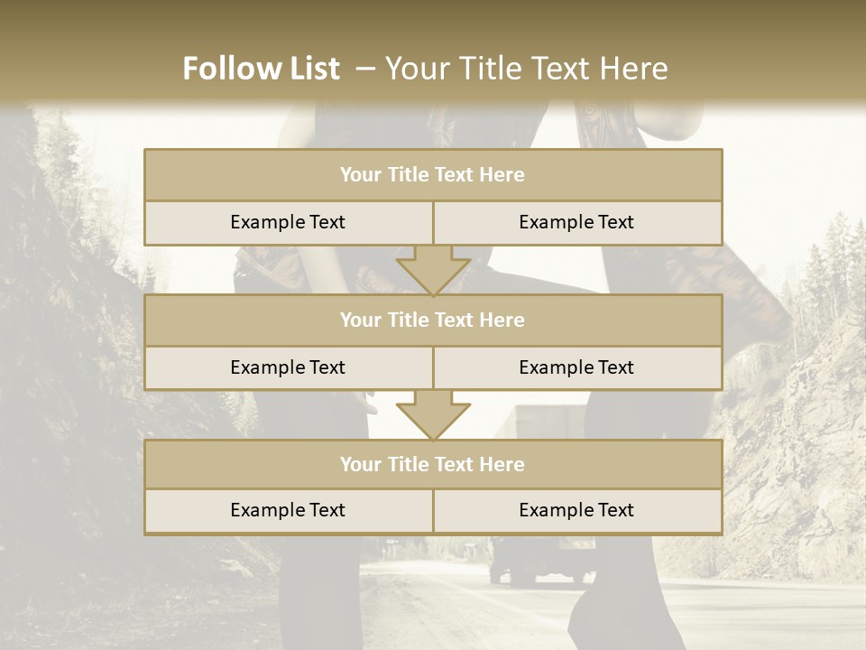 Hitchhike Young Model PowerPoint Template