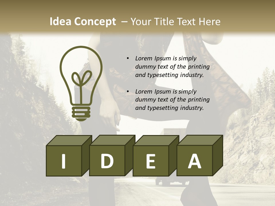 Hitchhike Young Model PowerPoint Template