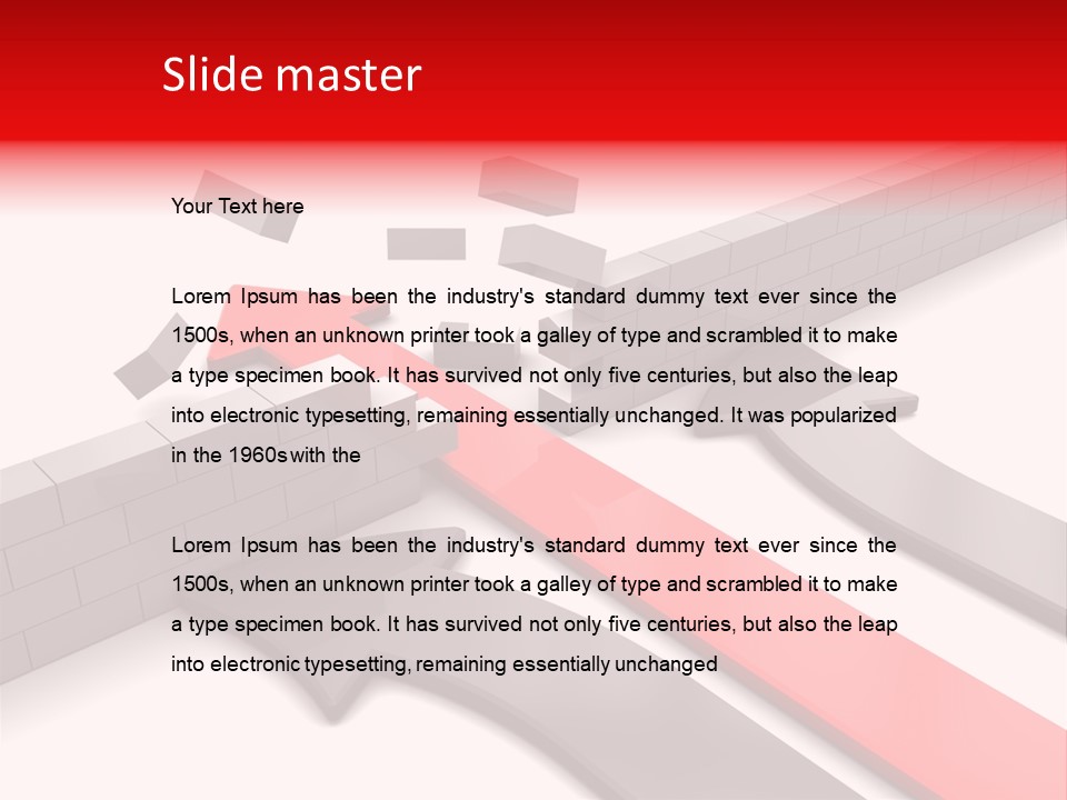 Arrow Achievement Forward PowerPoint Template