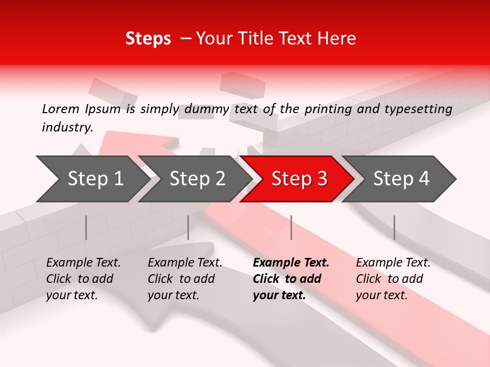 Arrow Achievement Forward PowerPoint Template
