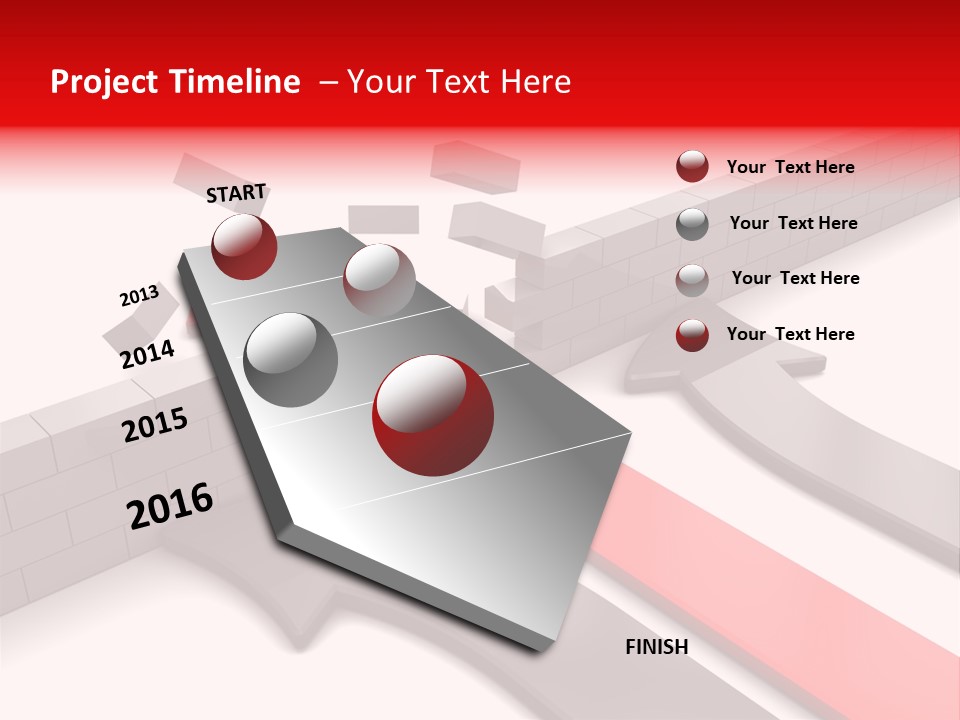 Arrow Achievement Forward PowerPoint Template