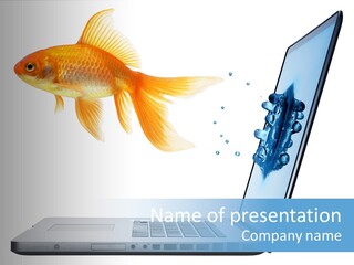 Isolated Computer White PowerPoint Template