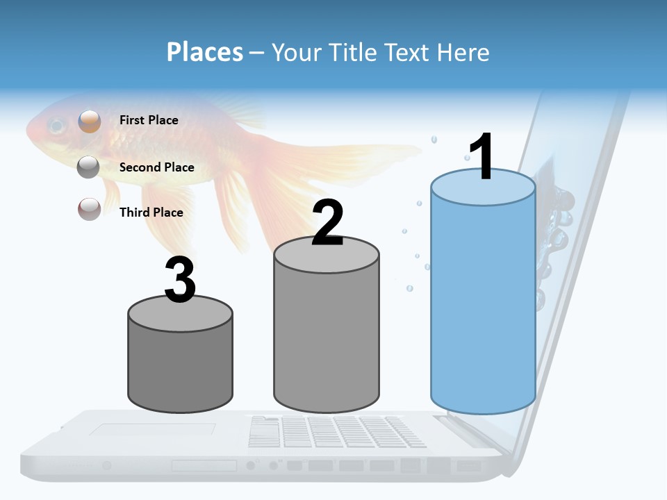 Isolated Computer White PowerPoint Template