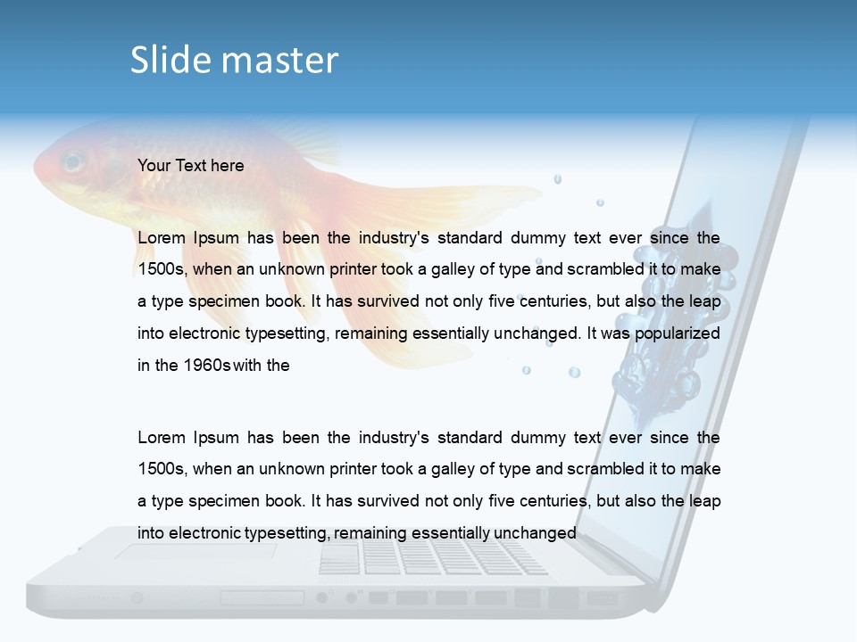 Isolated Computer White PowerPoint Template