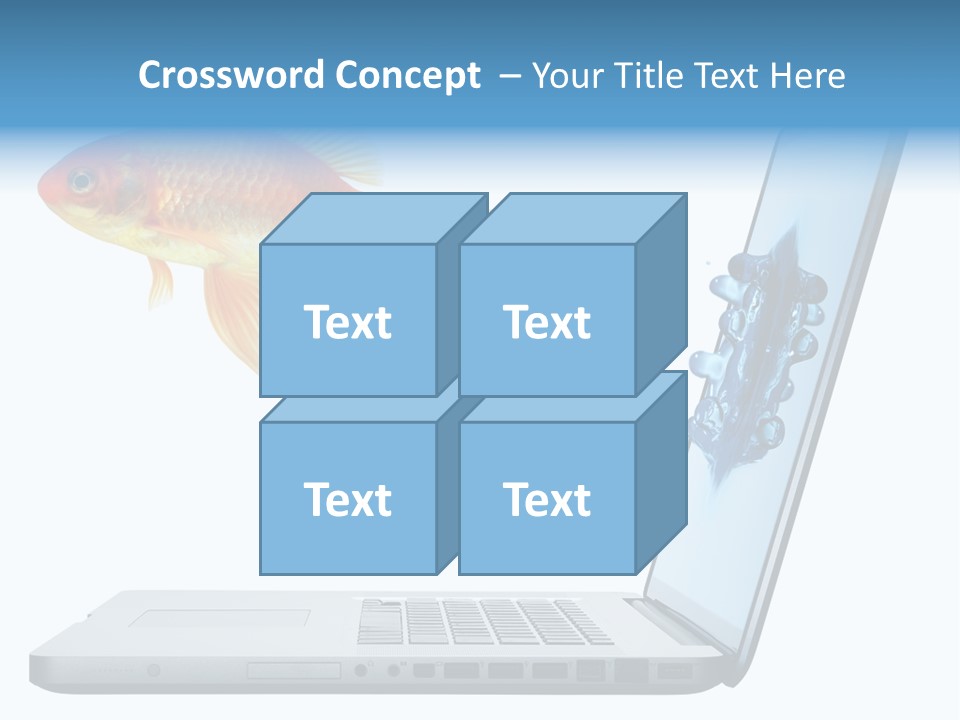 Isolated Computer White PowerPoint Template