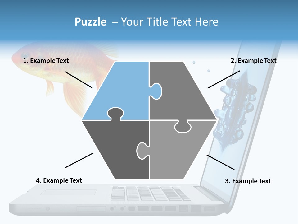 Isolated Computer White PowerPoint Template