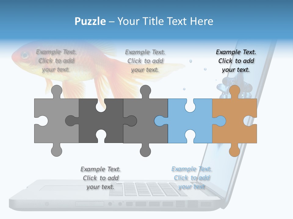 Isolated Computer White PowerPoint Template