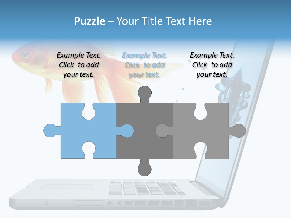 Isolated Computer White PowerPoint Template