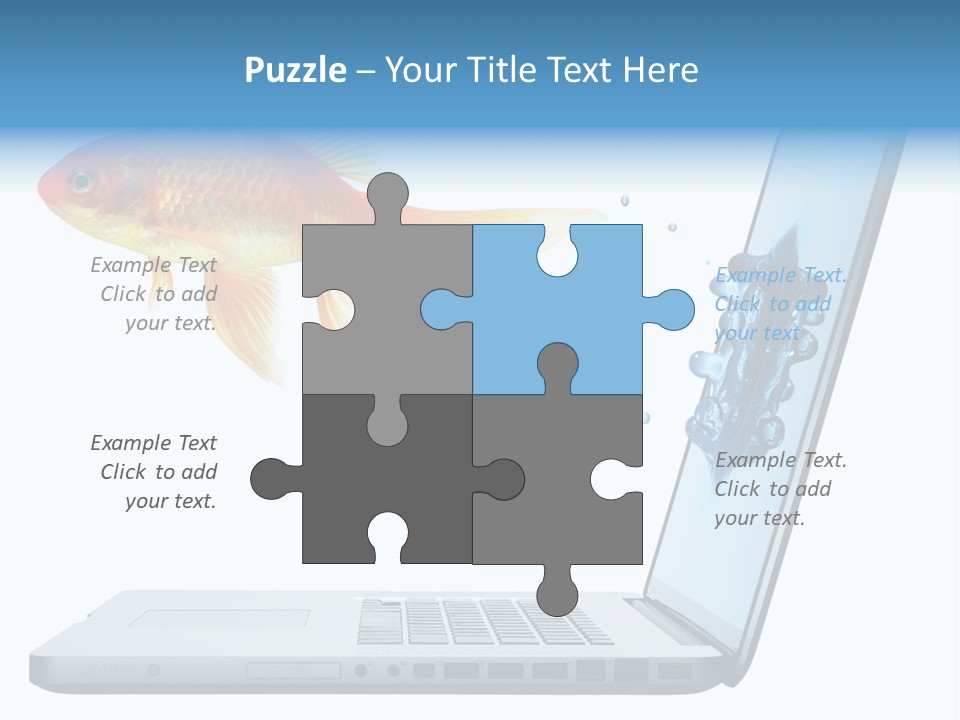 Isolated Computer White PowerPoint Template