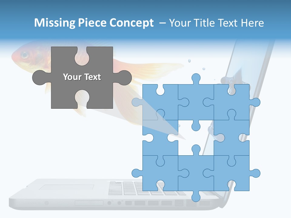 Isolated Computer White PowerPoint Template