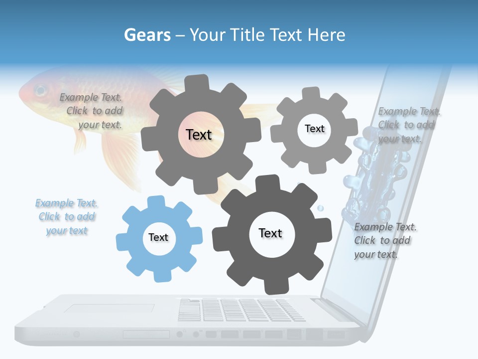 Isolated Computer White PowerPoint Template