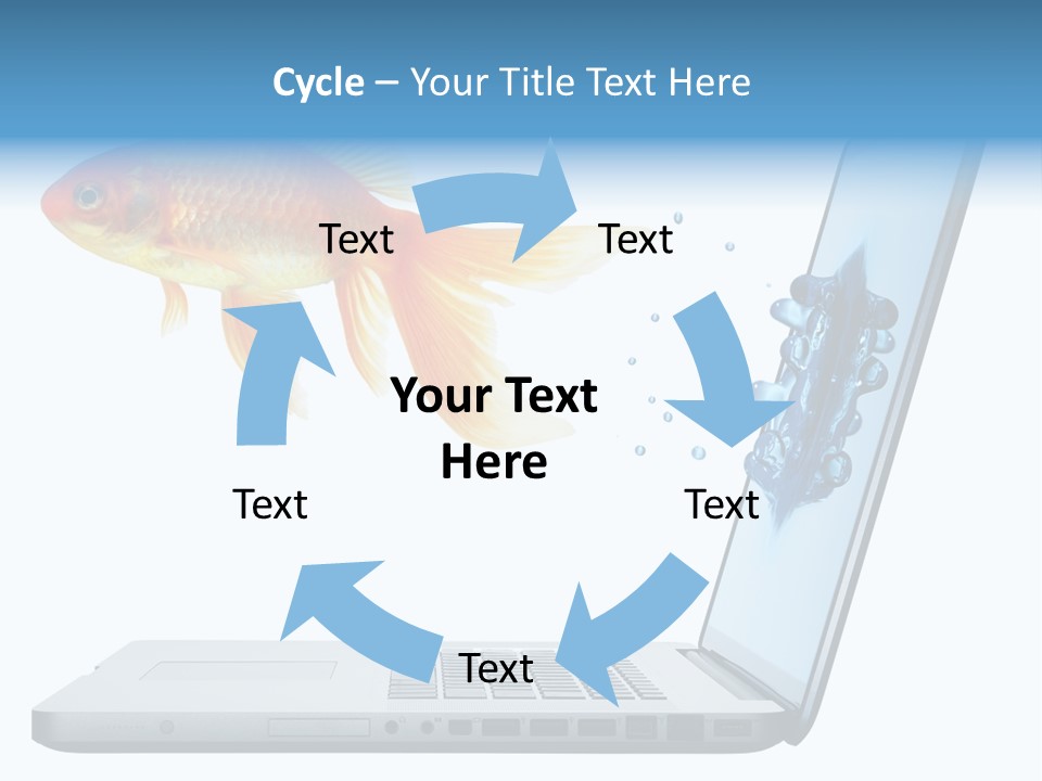 Isolated Computer White PowerPoint Template