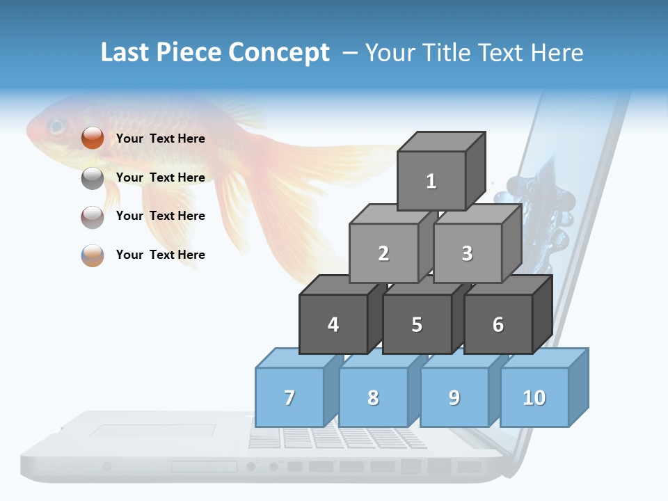 Isolated Computer White PowerPoint Template