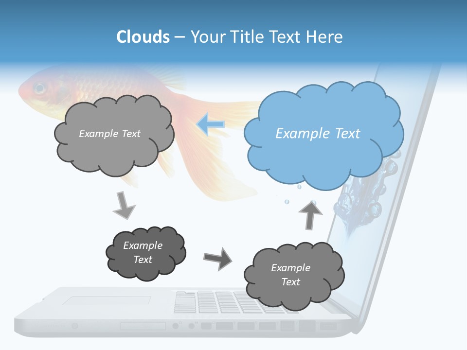 Isolated Computer White PowerPoint Template
