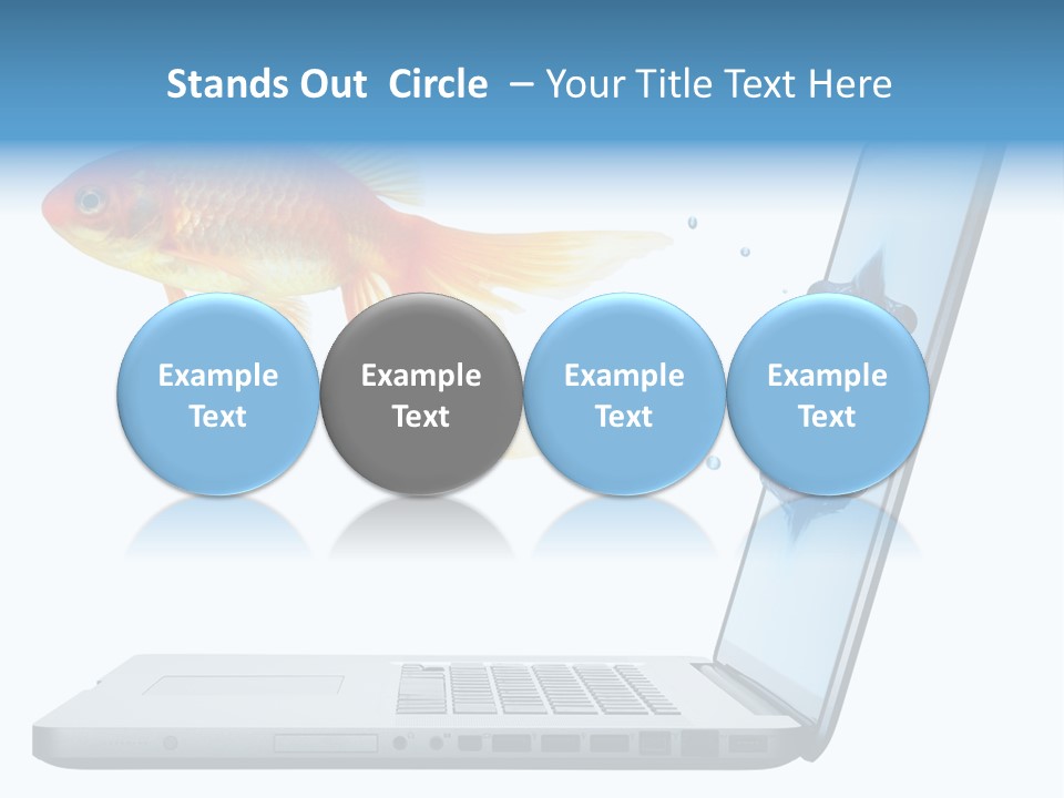 Isolated Computer White PowerPoint Template