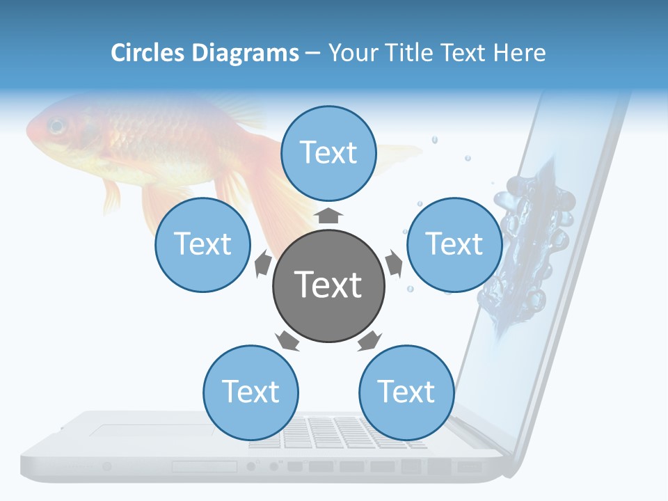 Isolated Computer White PowerPoint Template
