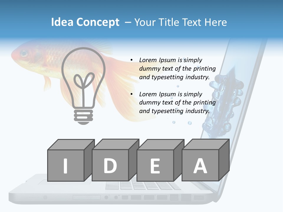 Isolated Computer White PowerPoint Template