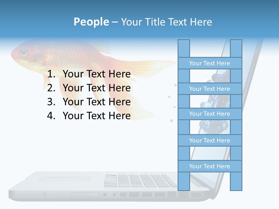 Isolated Computer White PowerPoint Template