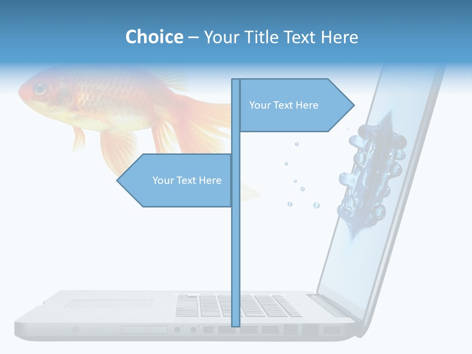 Isolated Computer White PowerPoint Template