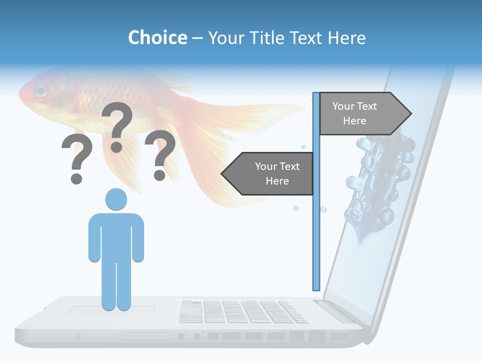 Isolated Computer White PowerPoint Template