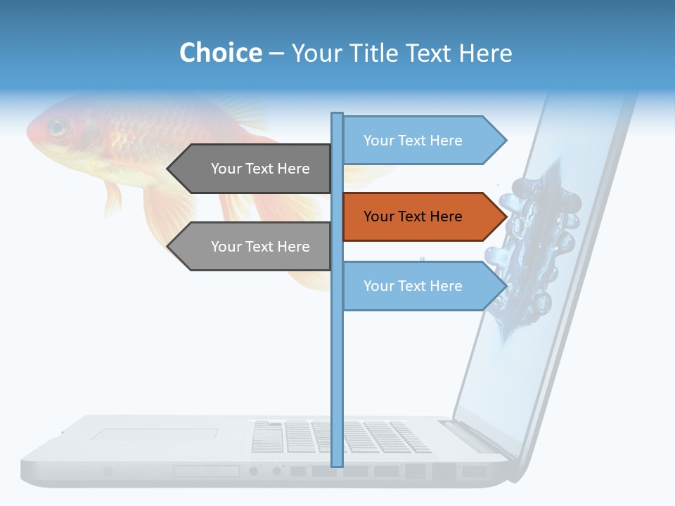 Isolated Computer White PowerPoint Template