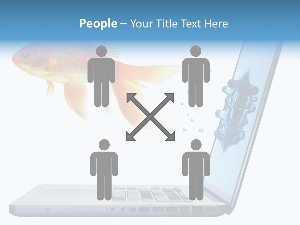 Isolated Computer White PowerPoint Template