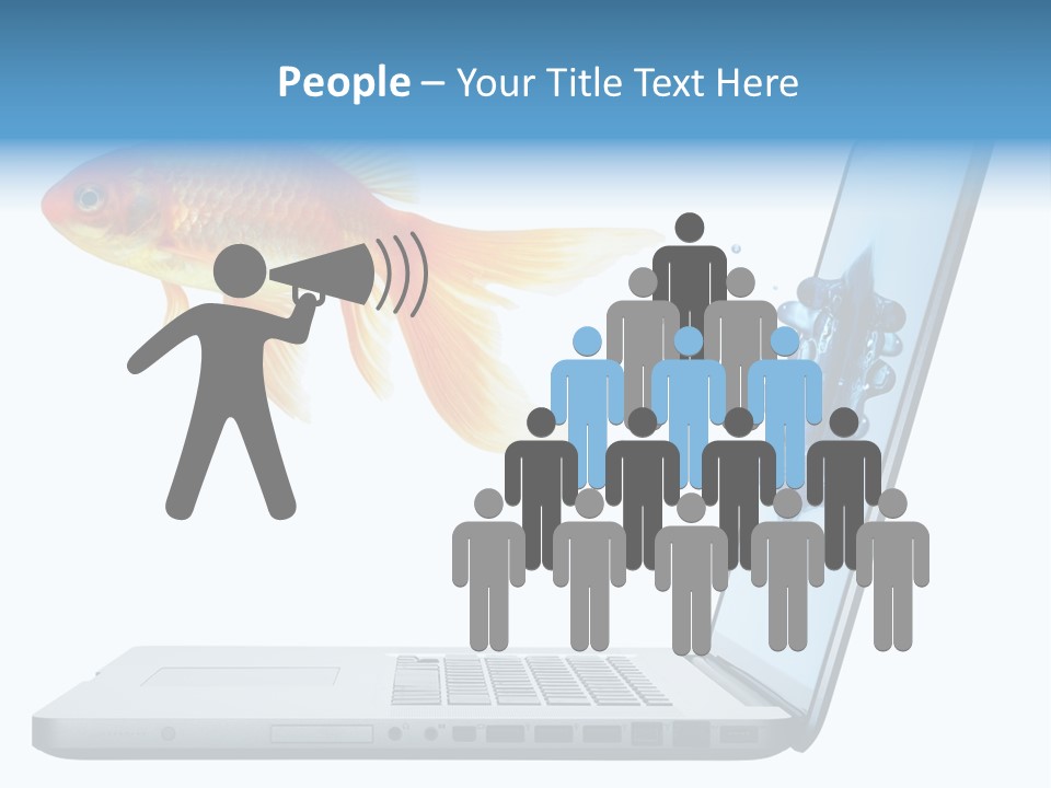 Isolated Computer White PowerPoint Template