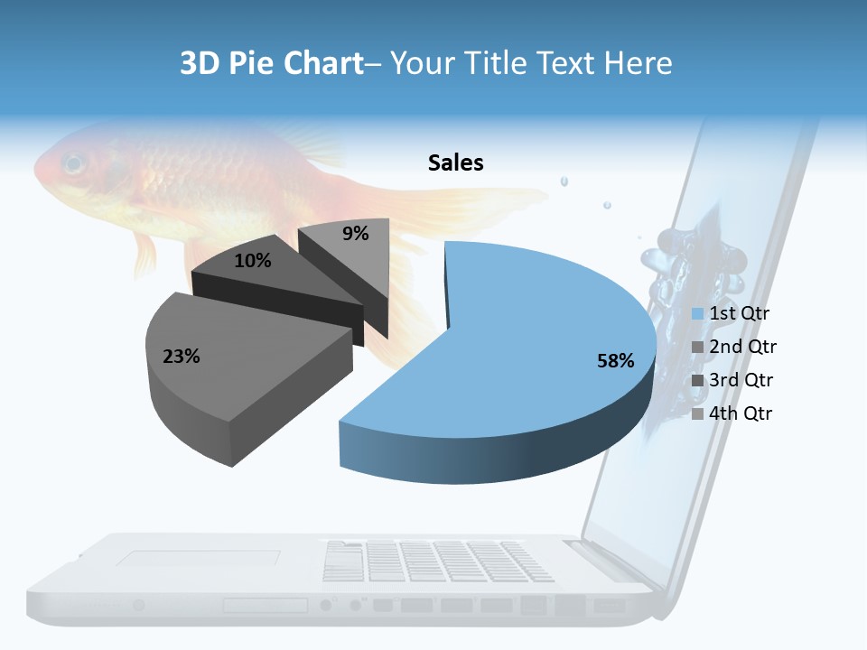 Isolated Computer White PowerPoint Template