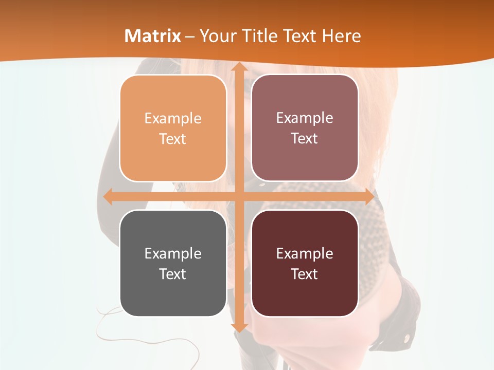 A Woman Holding A Microphone In Her Hand PowerPoint Template