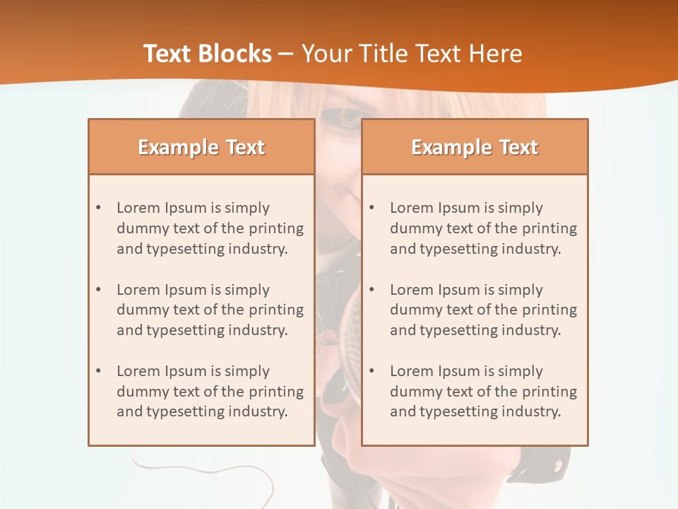 A Woman Holding A Microphone In Her Hand PowerPoint Template