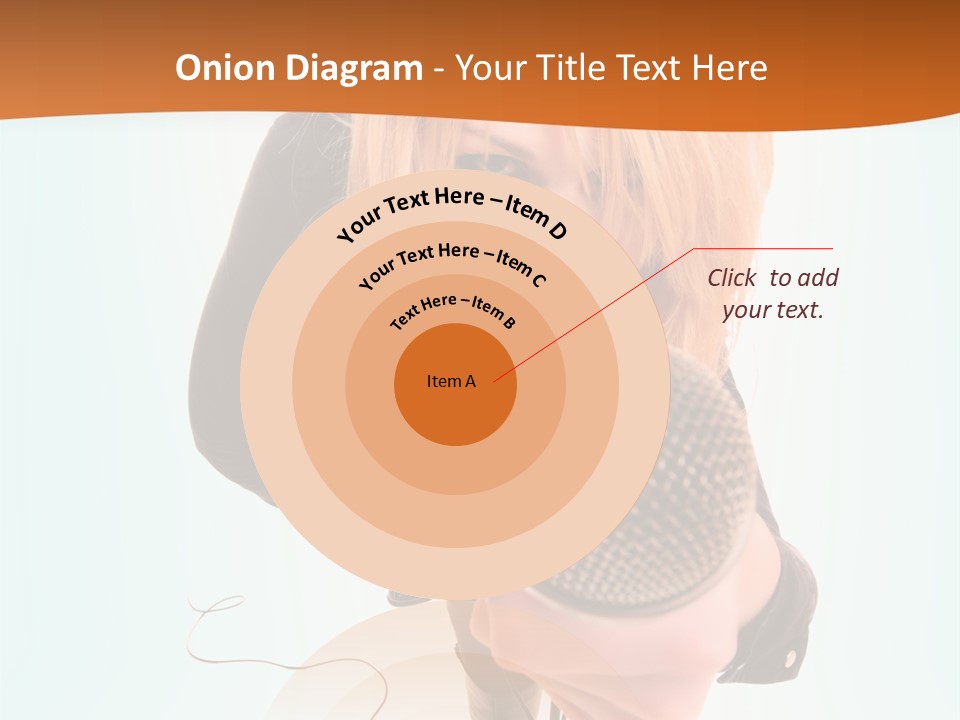 A Woman Holding A Microphone In Her Hand PowerPoint Template